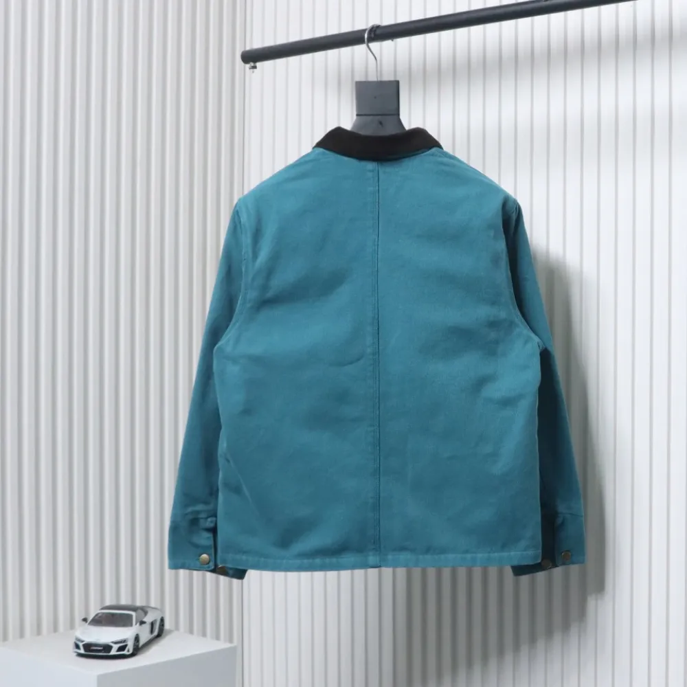 Carhartt x Stussy God-Level Co-Branded Workwear Jacket Blue
