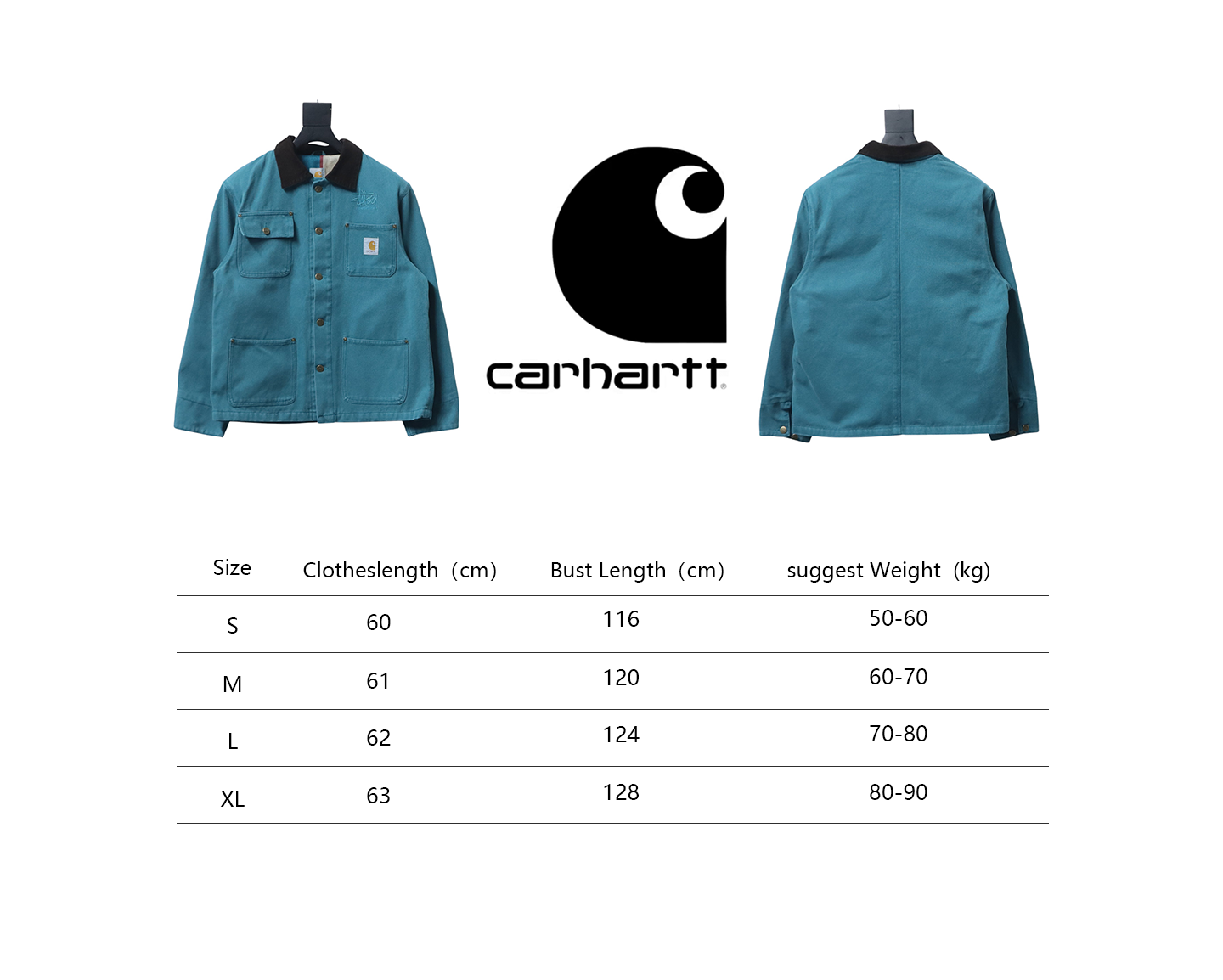 Carhartt x Stussy God-Level Co-Branded Workwear Jacket Blue
