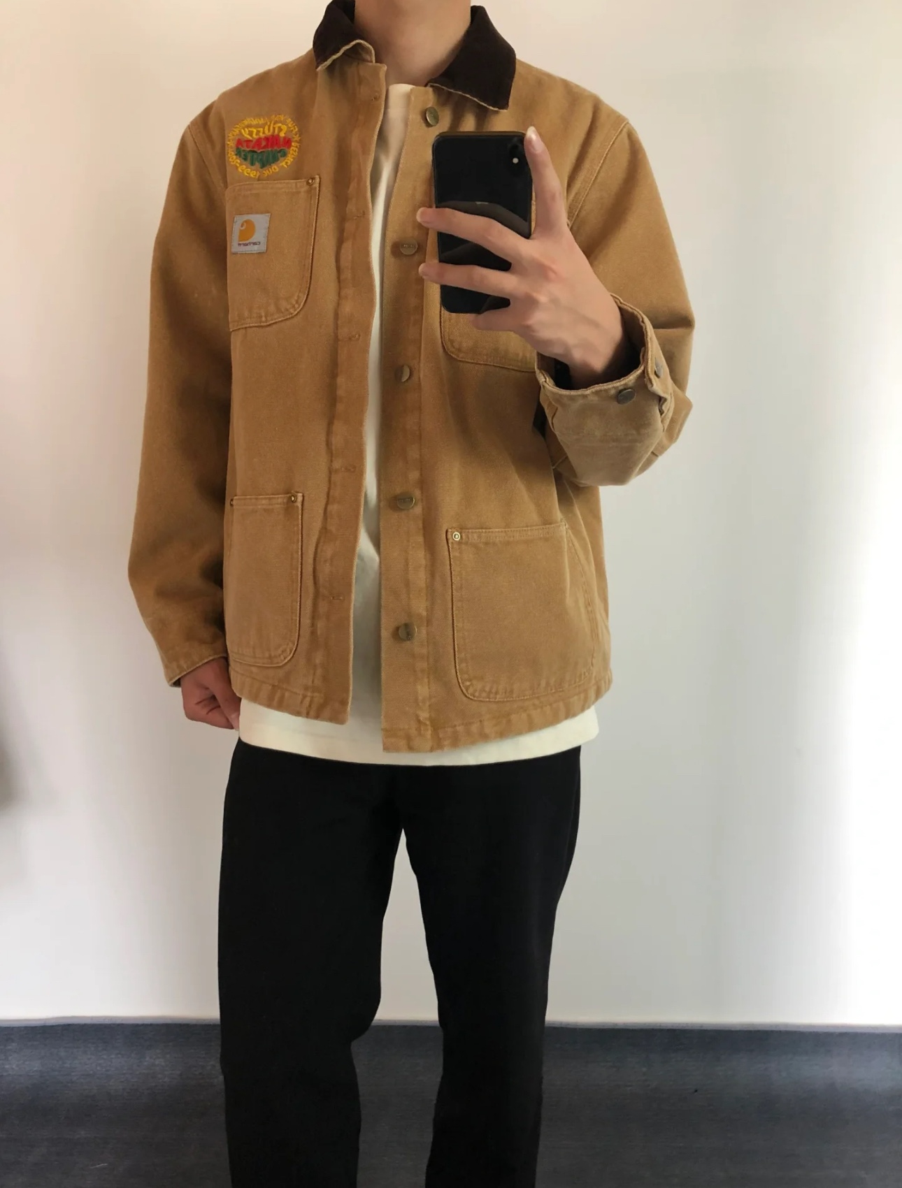 Carhartt x Stussy God-Level Co-Branded Workwear Jacket Khaki