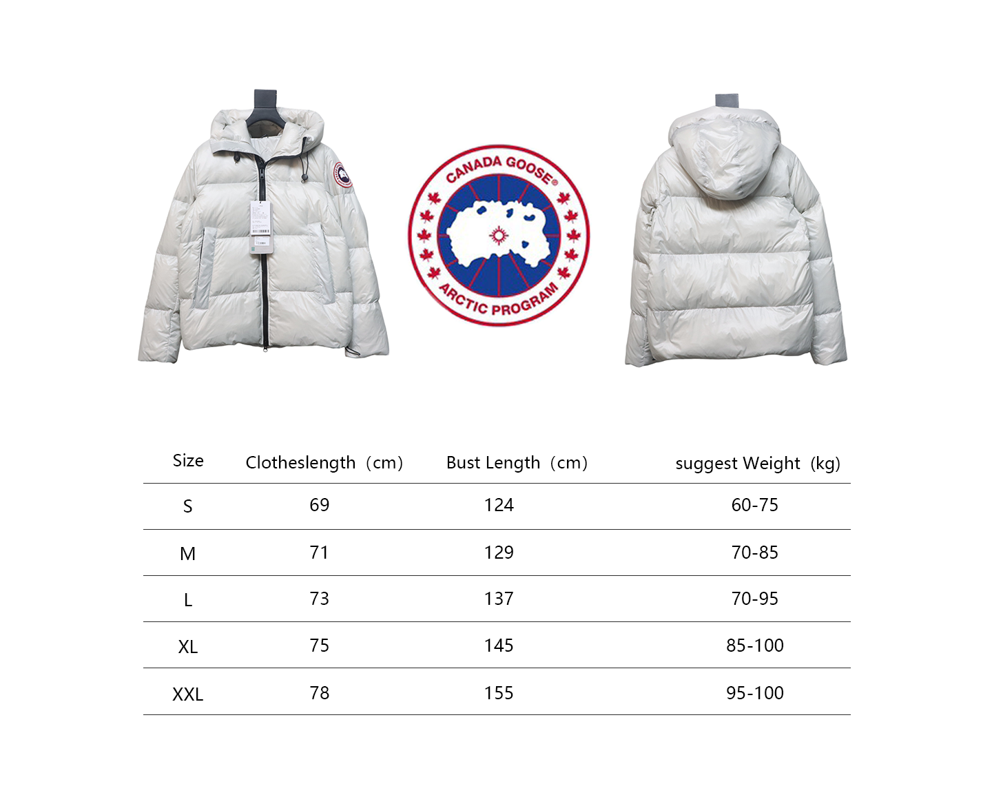 Can*a Go*e limited new grofton puff down jacket white