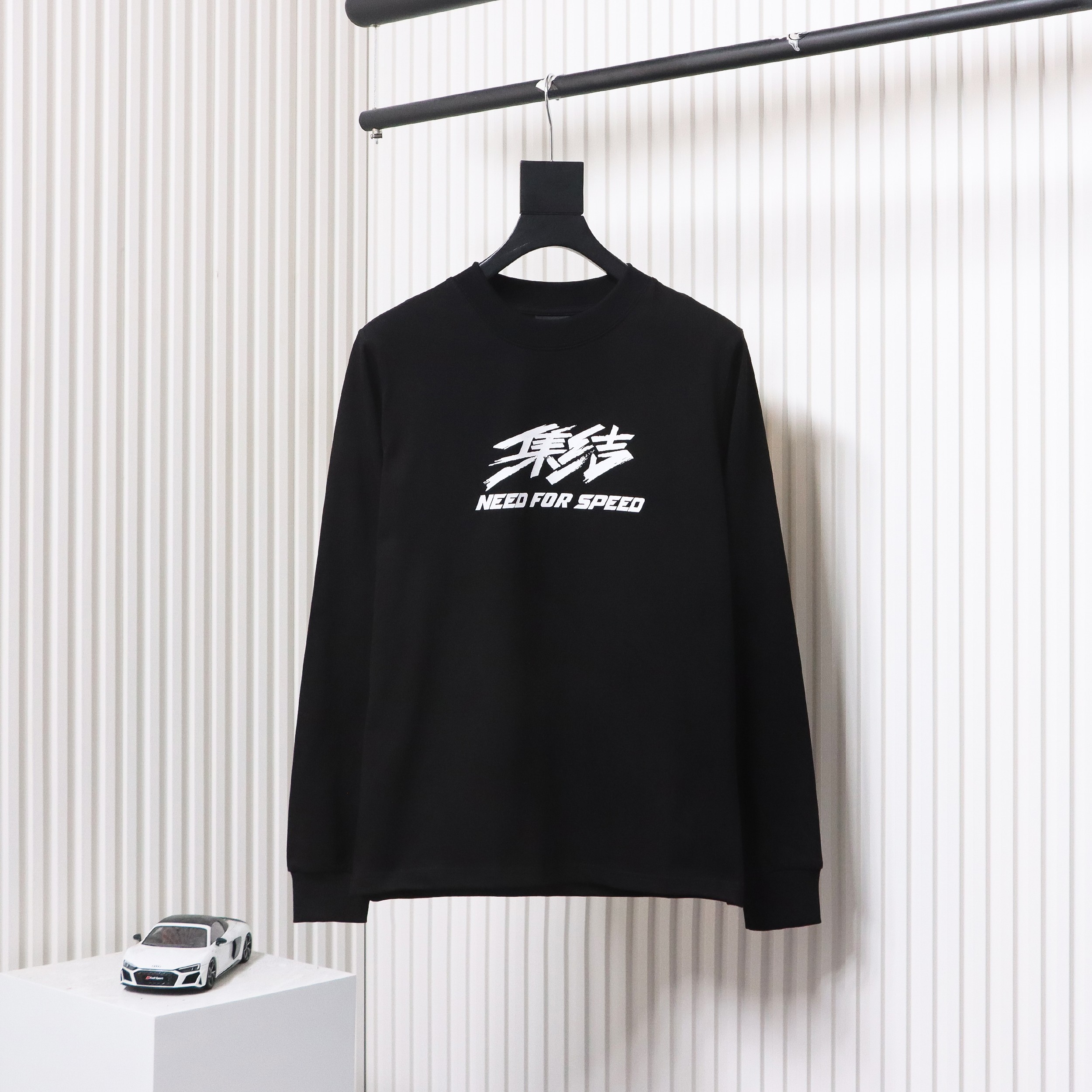 Balenciaga 3D Printed Design Loose Long Sleeved Sweatshirt