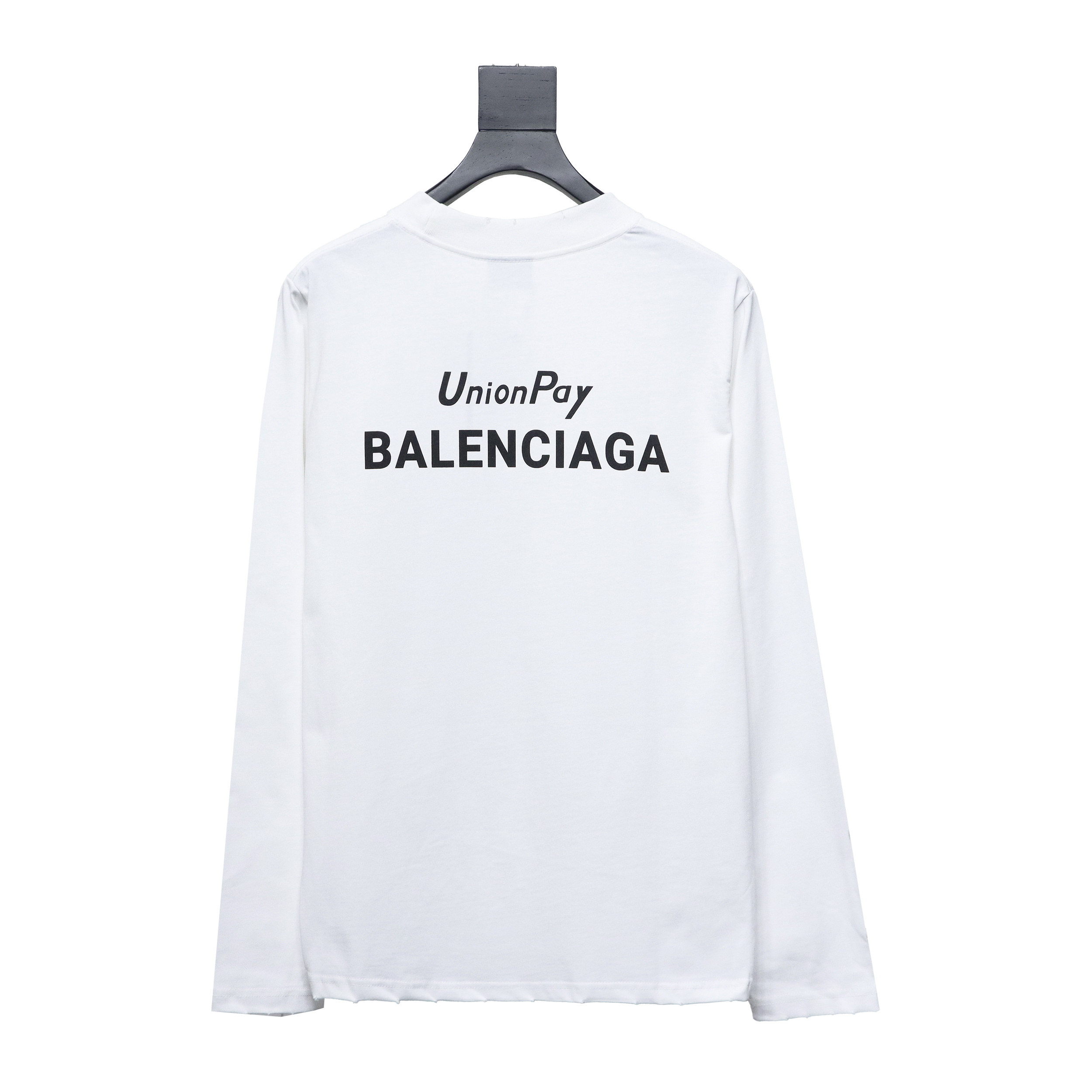 Balenciaga 24S Letter Round Neck Hoodie White