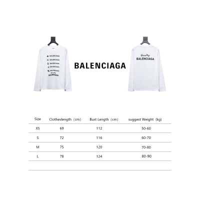 Balenciaga 24S Letter Round Neck Hoodie White 02