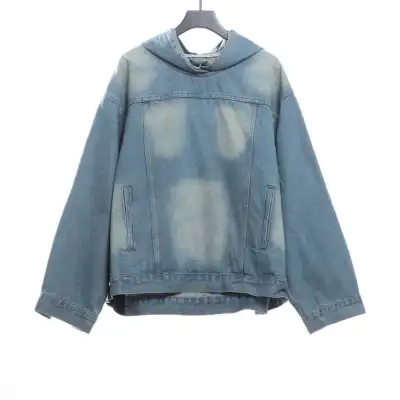 Balenciaga Blizzard Show Denim Hoodie 01