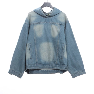 Balenciaga Blizzard Show Denim Hoodie 01