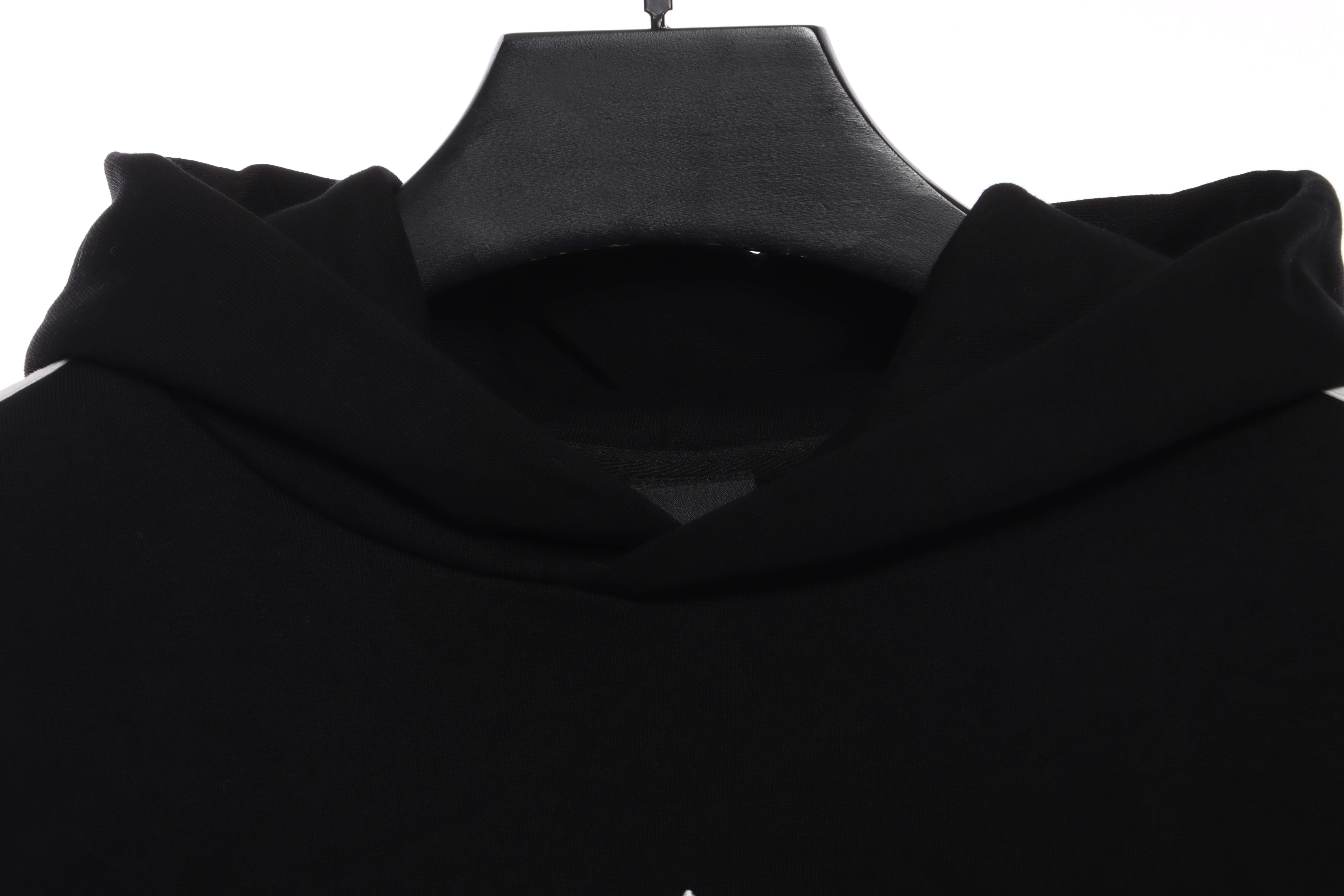 Balenciaga Co Branded Clover Embroidered Logo Hoodie