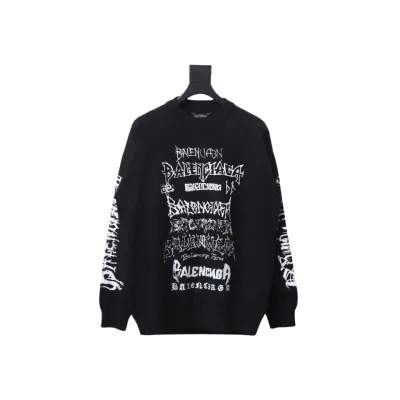 Balenciaga Flame Logo Printed Sweater 01