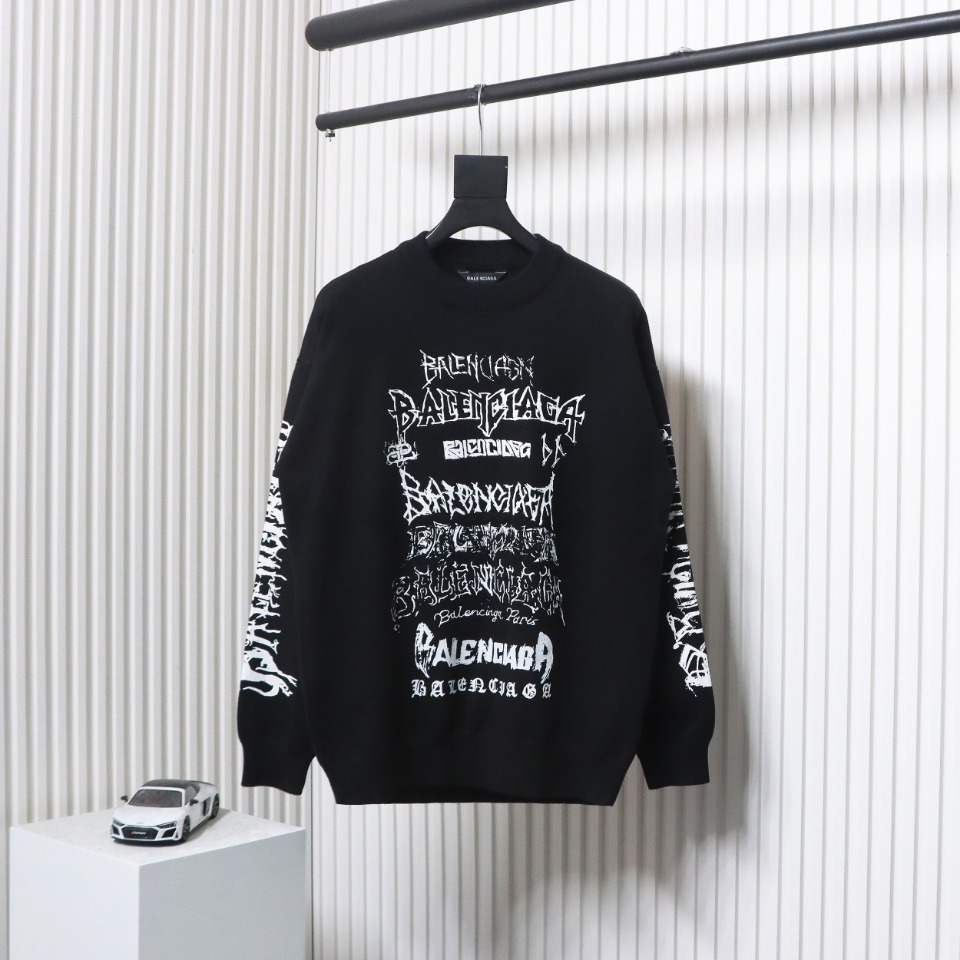 Balenciaga Flame Logo Printed Sweater