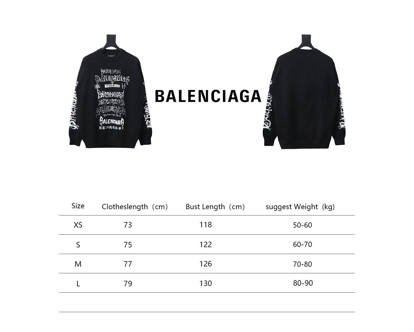 Balenciaga Flame Logo Printed Sweater