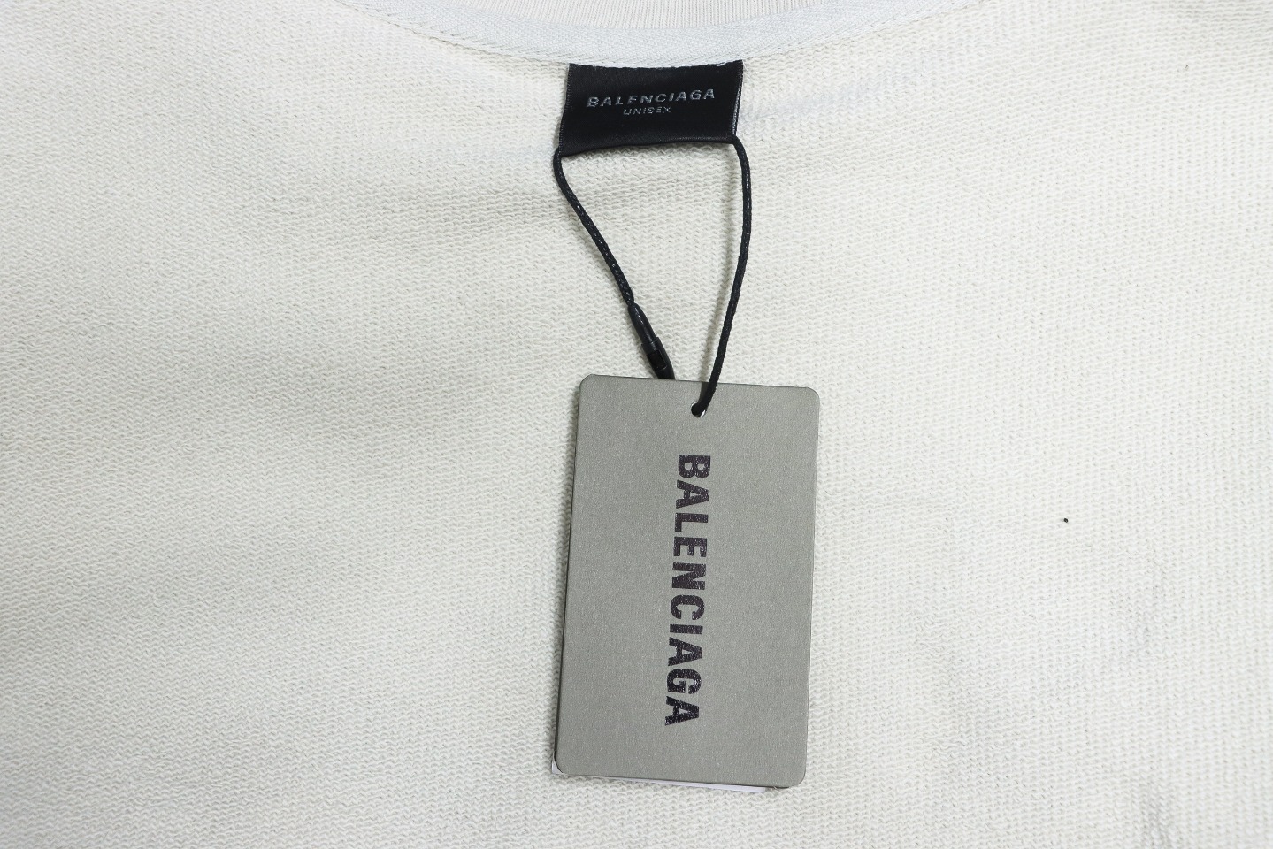 Balenciaga Floral Paper Tape Round Neck Hoodie Black Text