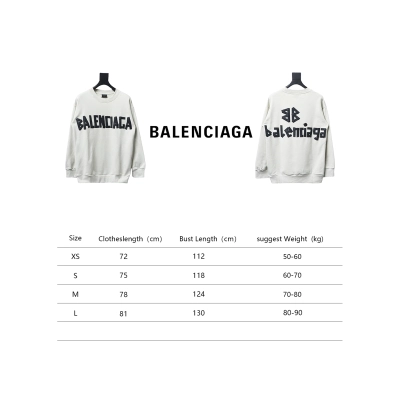 Balenciaga Floral Paper Tape Round Neck Hoodie Black Text 02
