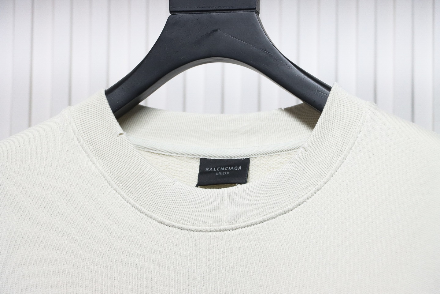 Balenciaga Floral Paper Tape Round Neck Hoodie Black Text