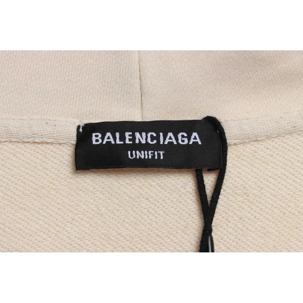 Balenciaga Front And Back Letter Printed Hoodie