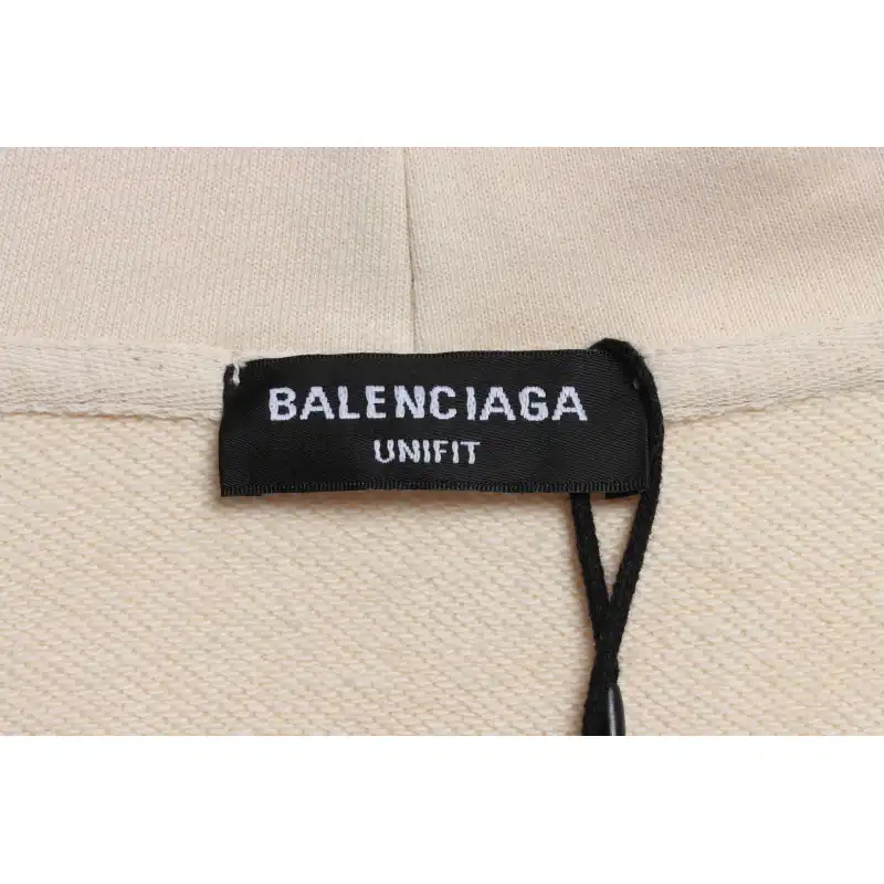 Balenciaga Front And Back Letter Printed Hoodie