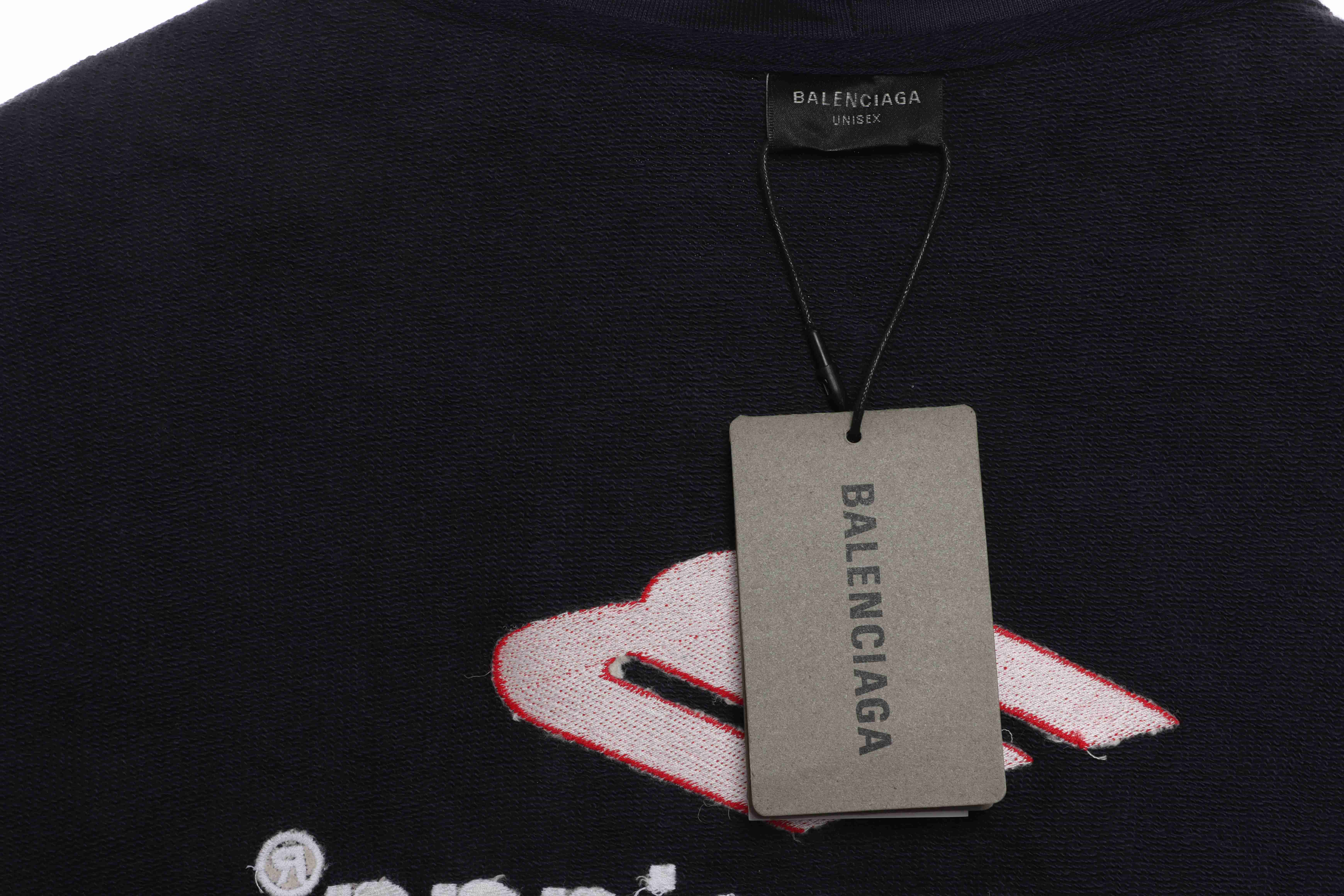 Balenciaga Front And Rear Red Double M Hoodie