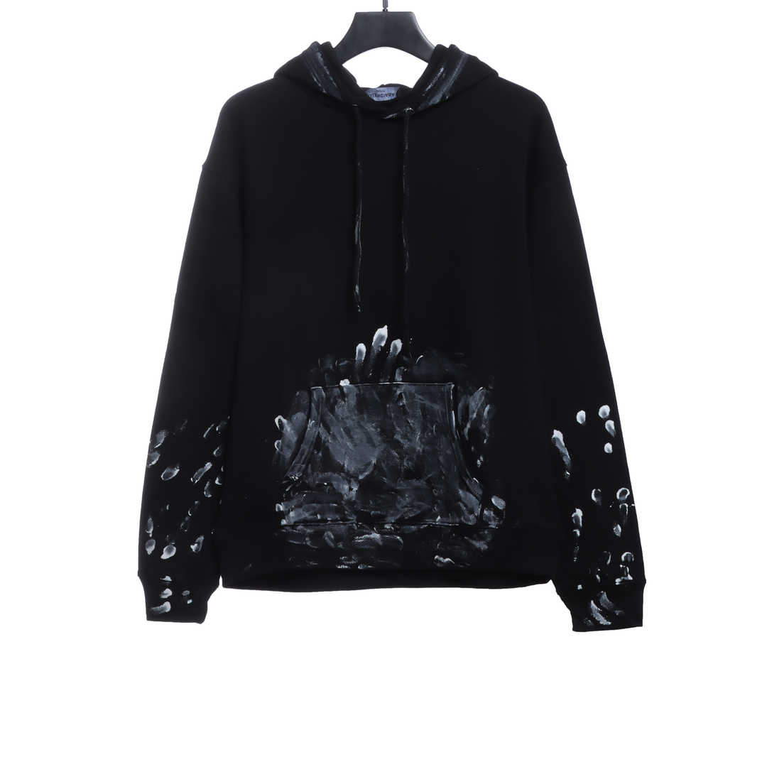 Balenciaga Graffiti Splashed Ink Hoodie