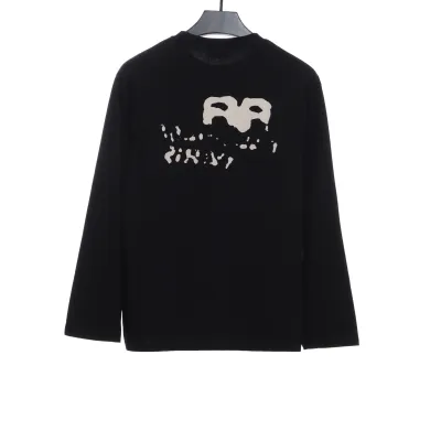 Balenciaga HAND Double B Graffiti Hoodie Black  02