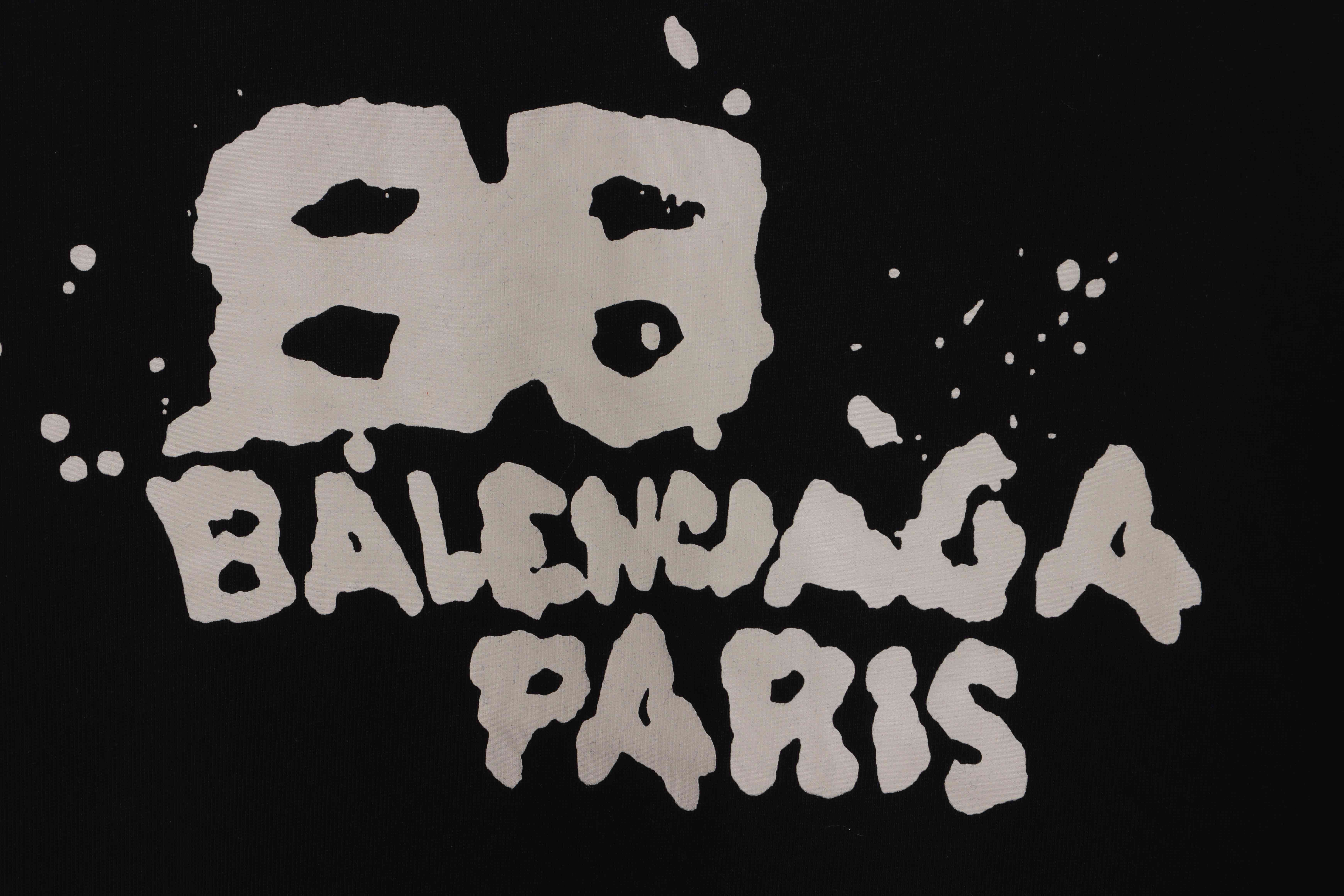 Balenciaga HAND Double B Graffiti Hoodie Black 