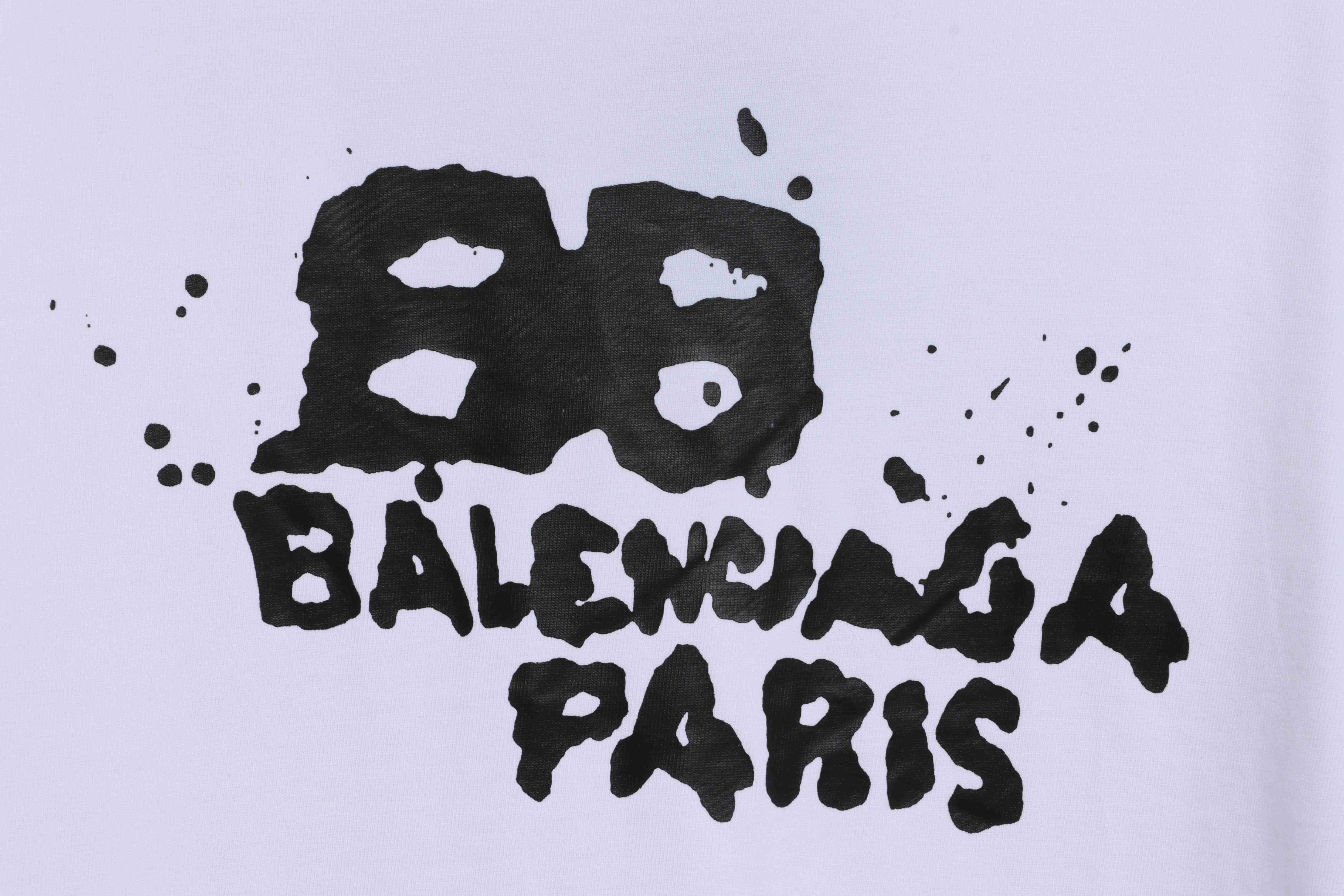 Balenciaga HAND Double B Graffiti Hoodie White 