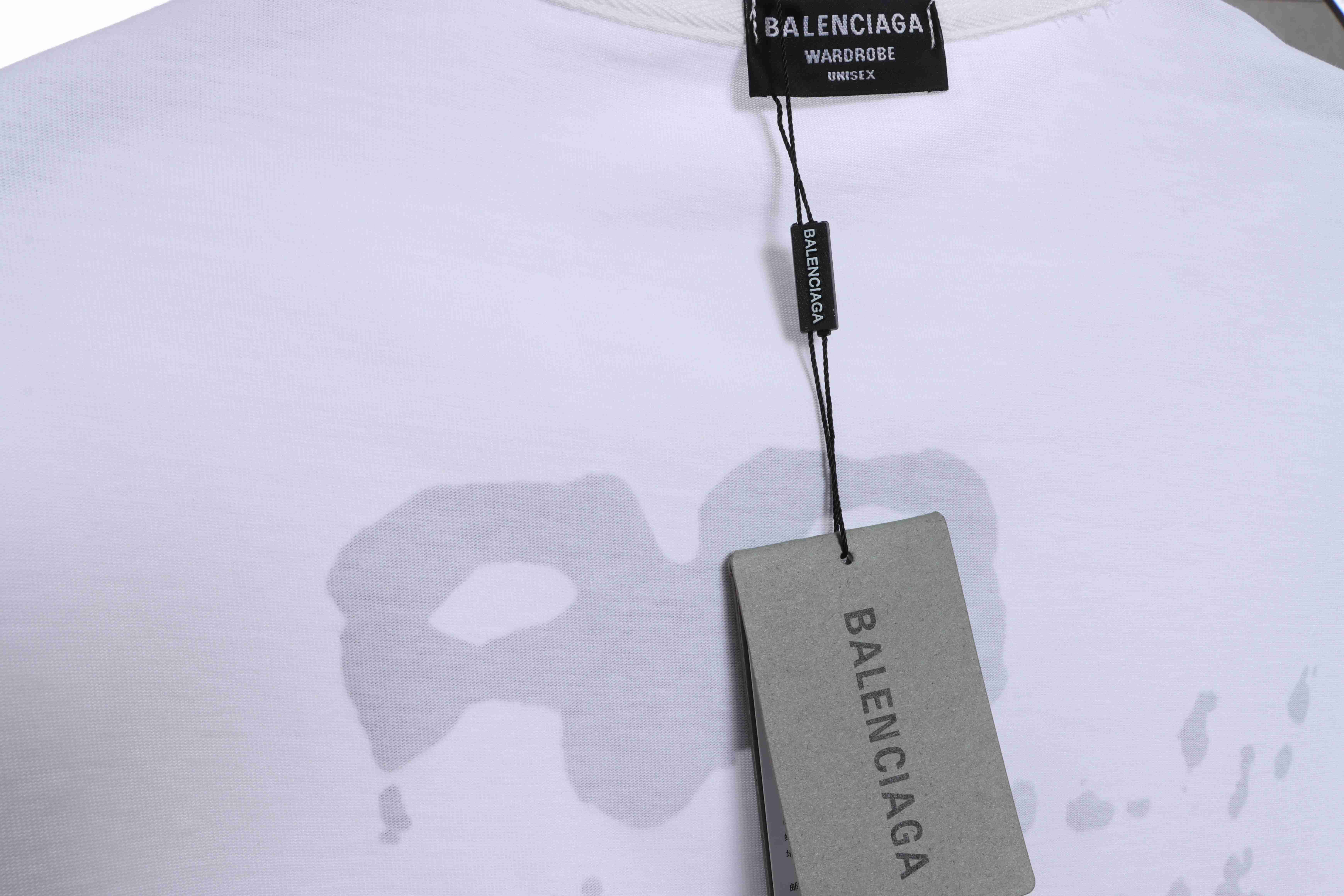 Balenciaga HAND Double B Graffiti Hoodie White 