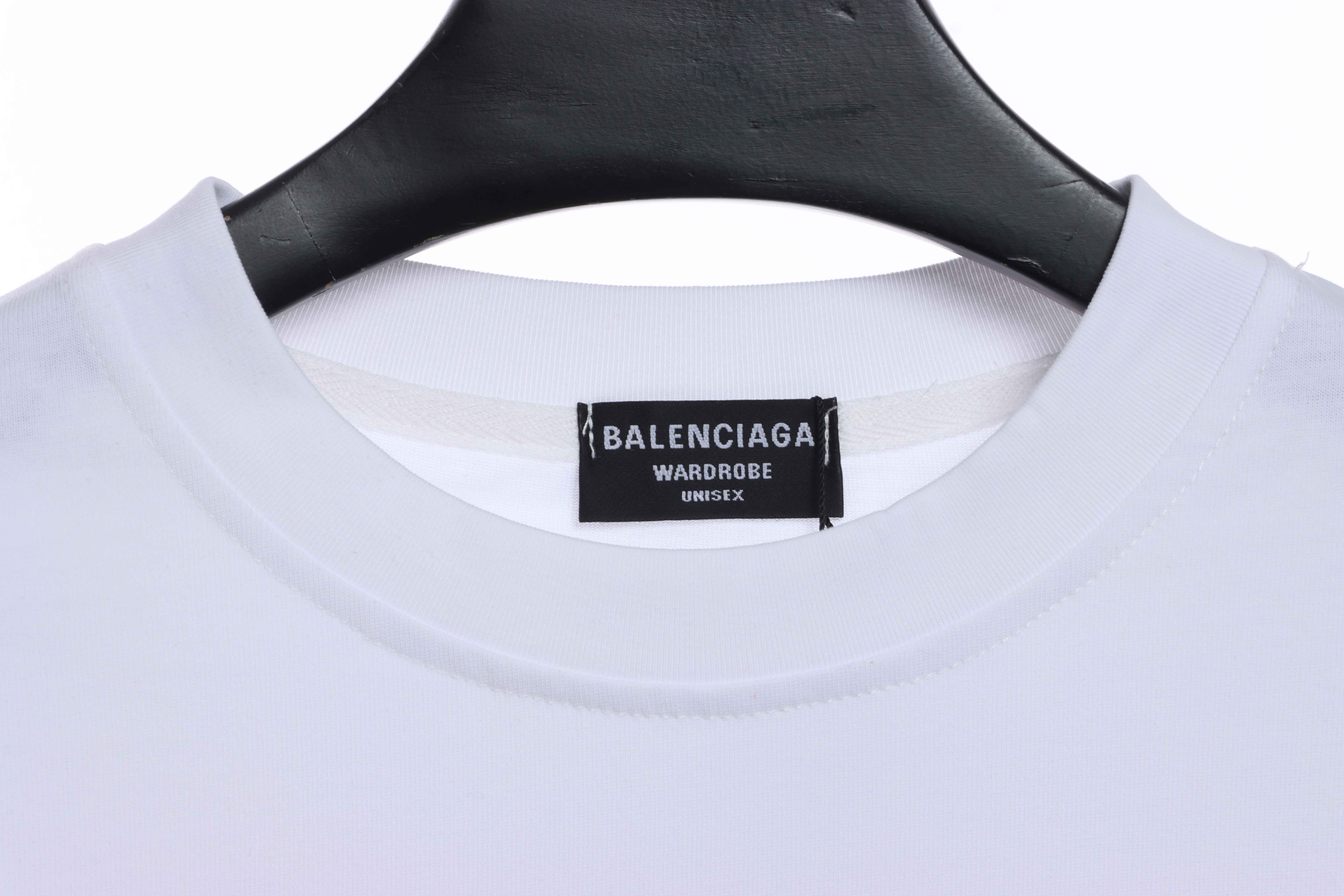 Balenciaga HAND Double B Graffiti Hoodie White 