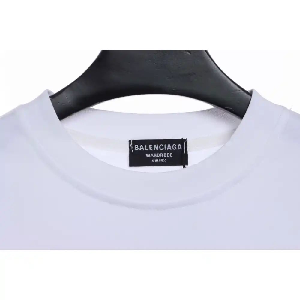 Balenciaga HAND Double B Graffiti Hoodie White 