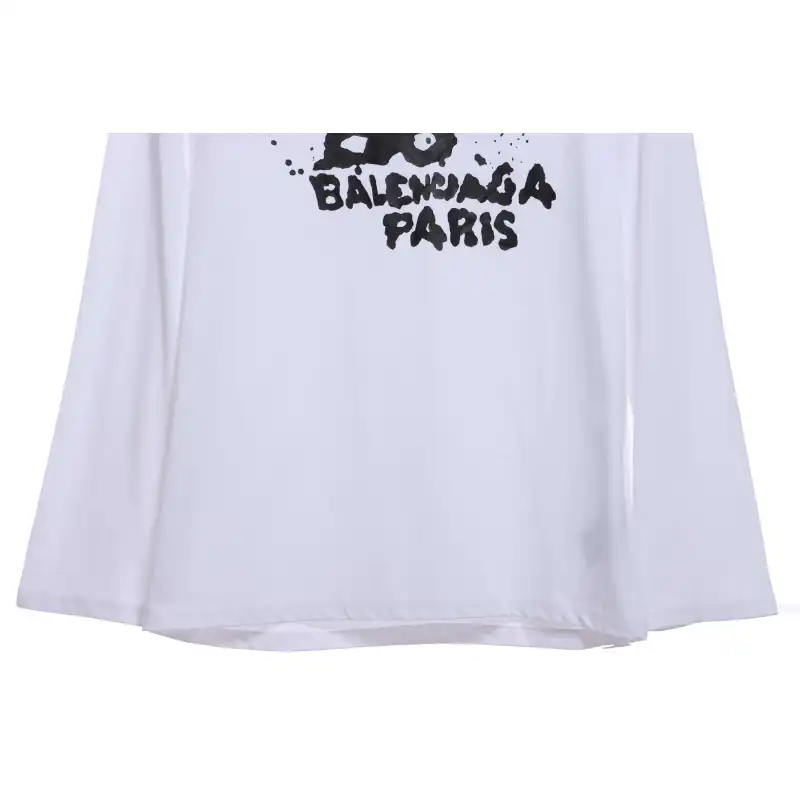 Balenciaga HAND Double B Graffiti Hoodie White 