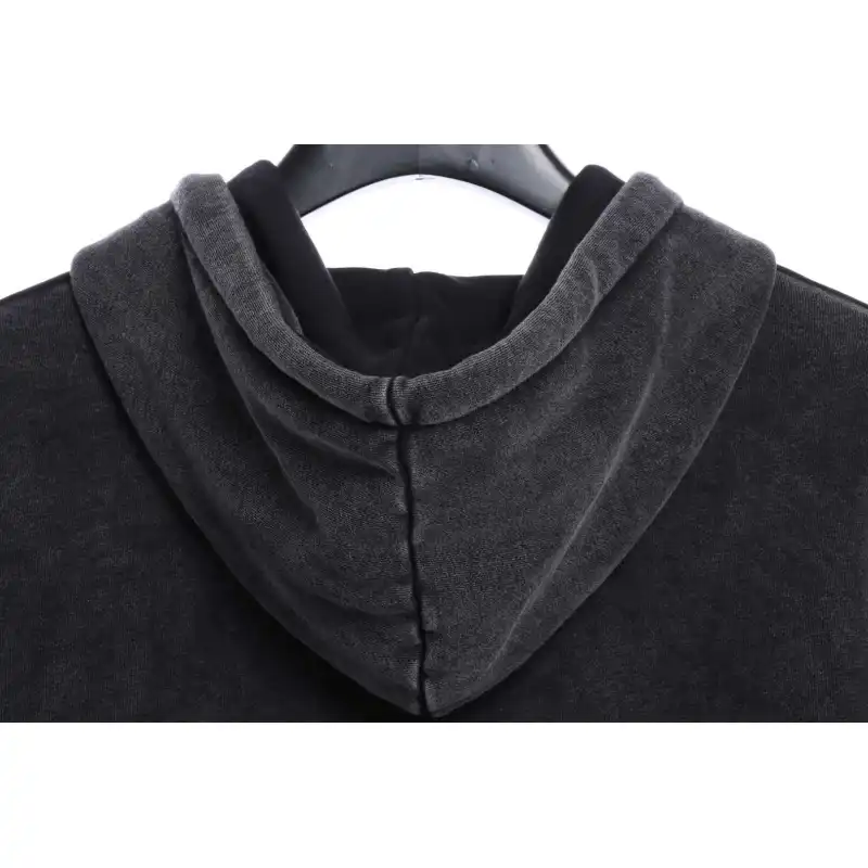 Balenciaga Heavy Industry Washed Pocket Embroidered Hoodie
