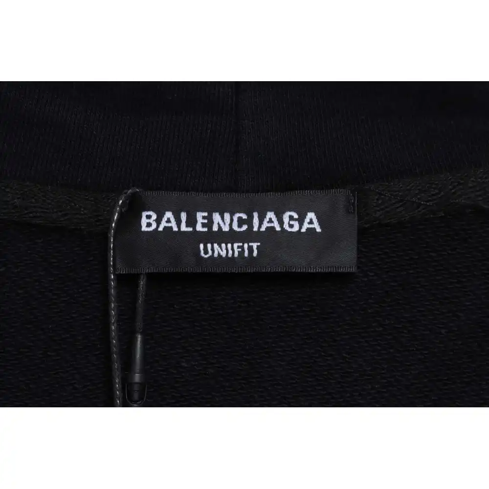 Balenciaga Heavy Industry Washed Pocket Embroidered Hoodie