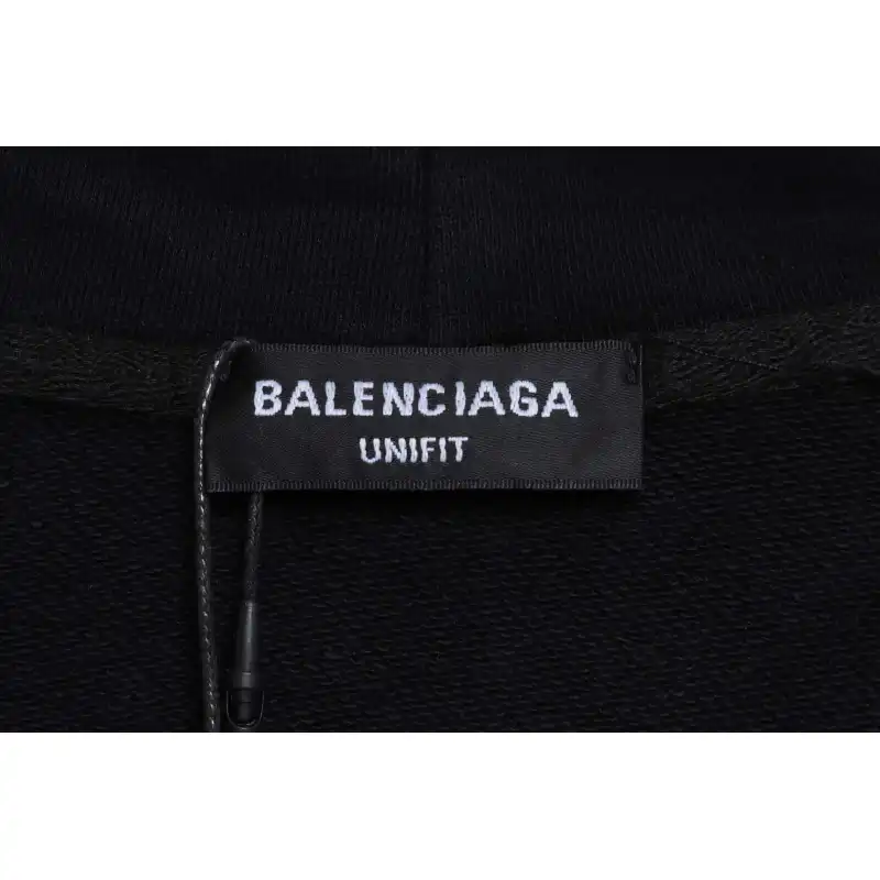 Balenciaga Heavy Industry Washed Pocket Embroidered Hoodie