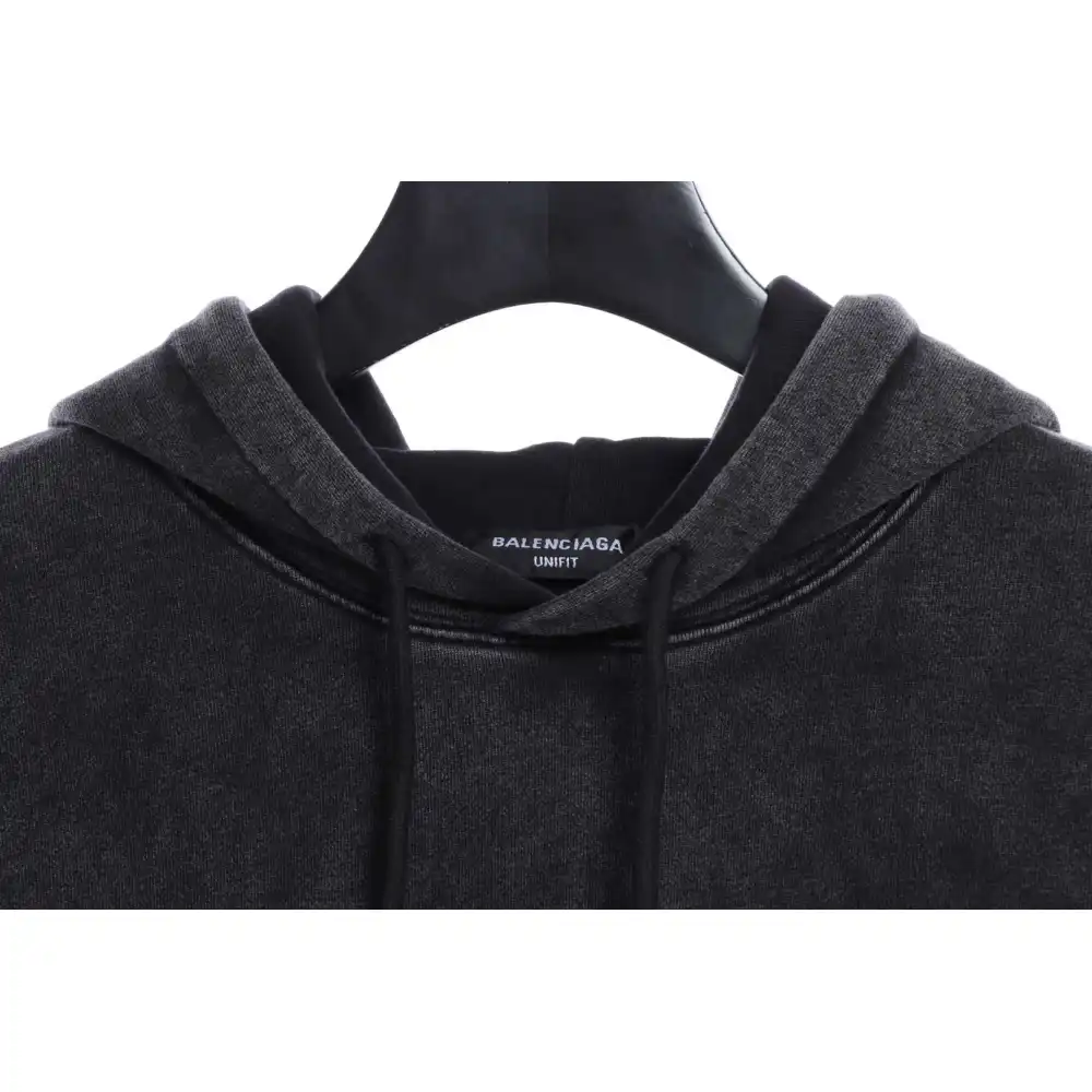 Balenciaga Heavy Industry Washed Pocket Embroidered Hoodie