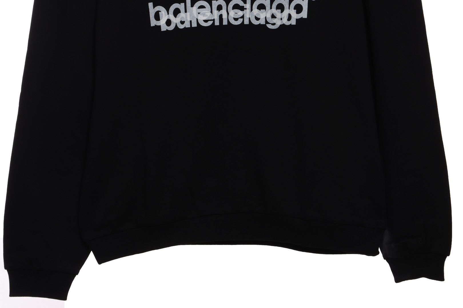 Balenciaga Overlapping Letter Logo Round Neck Hoodie