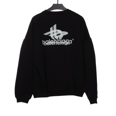 Balenciaga Overlapping Letter Logo Round Neck Hoodie 02