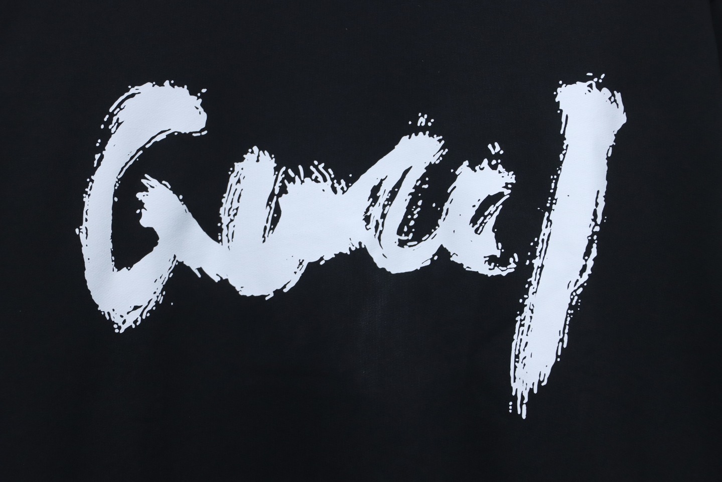 Balenciaga x Gucci 24SS Graffiti Letter Printed Round Neck Hoodie Black