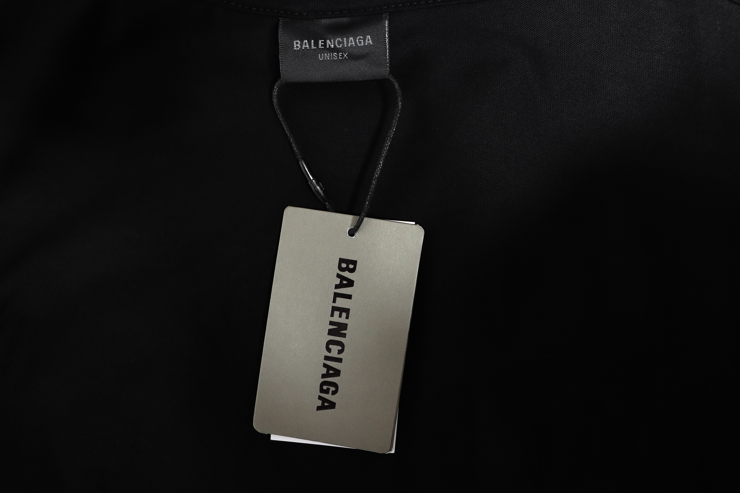 Balenciaga 24S Letter Round Neck Hoodie Black