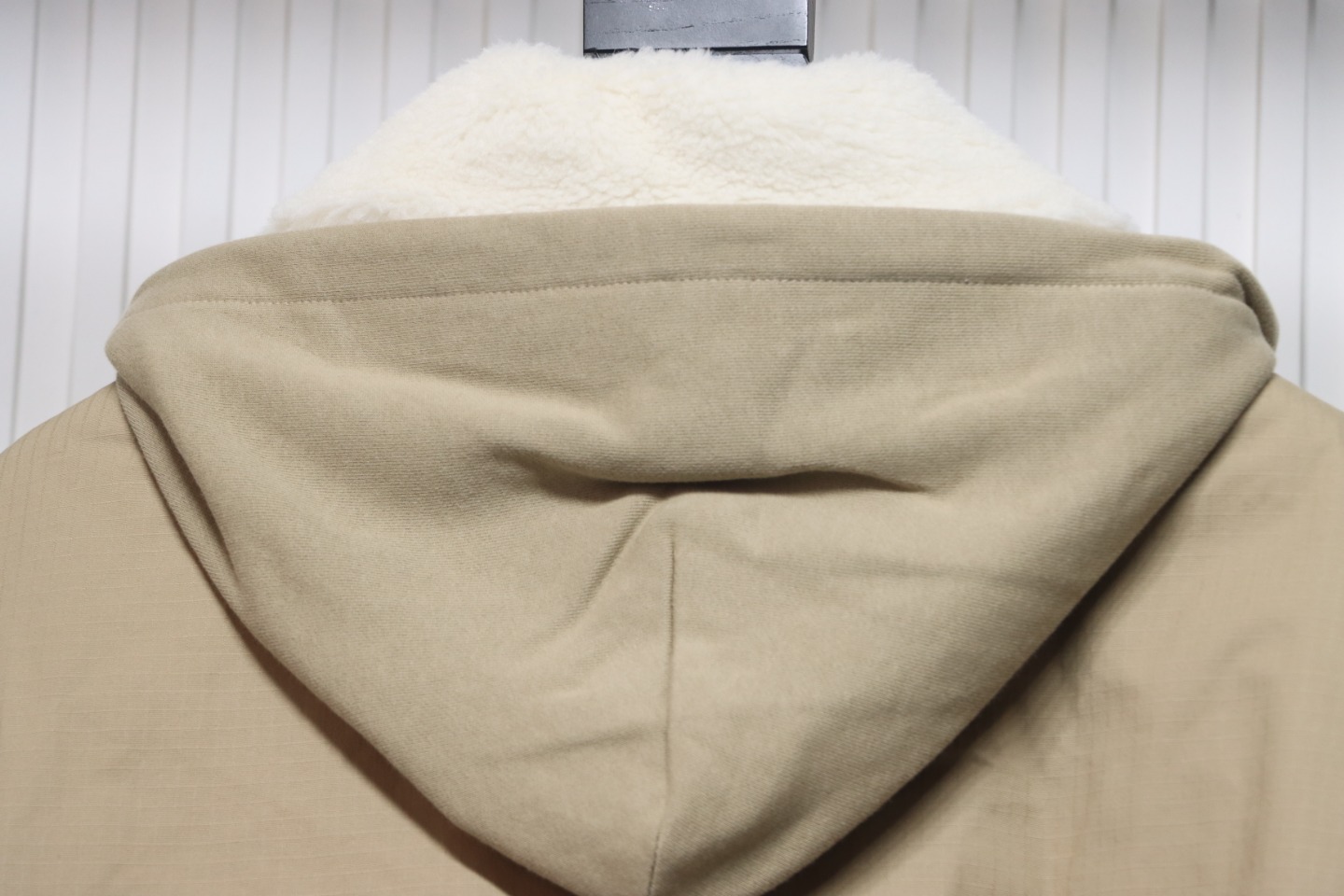 Balenciaga 23 Autumn And Winter Fur Collar Laminated Hooded Cotton Jacket