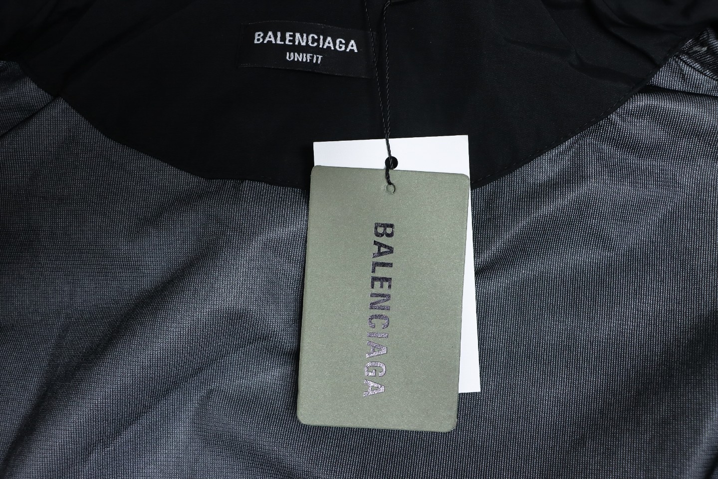 Balenciaga 23 Hooded Stand-Up Collar With Letters On The Back Jacket Black
