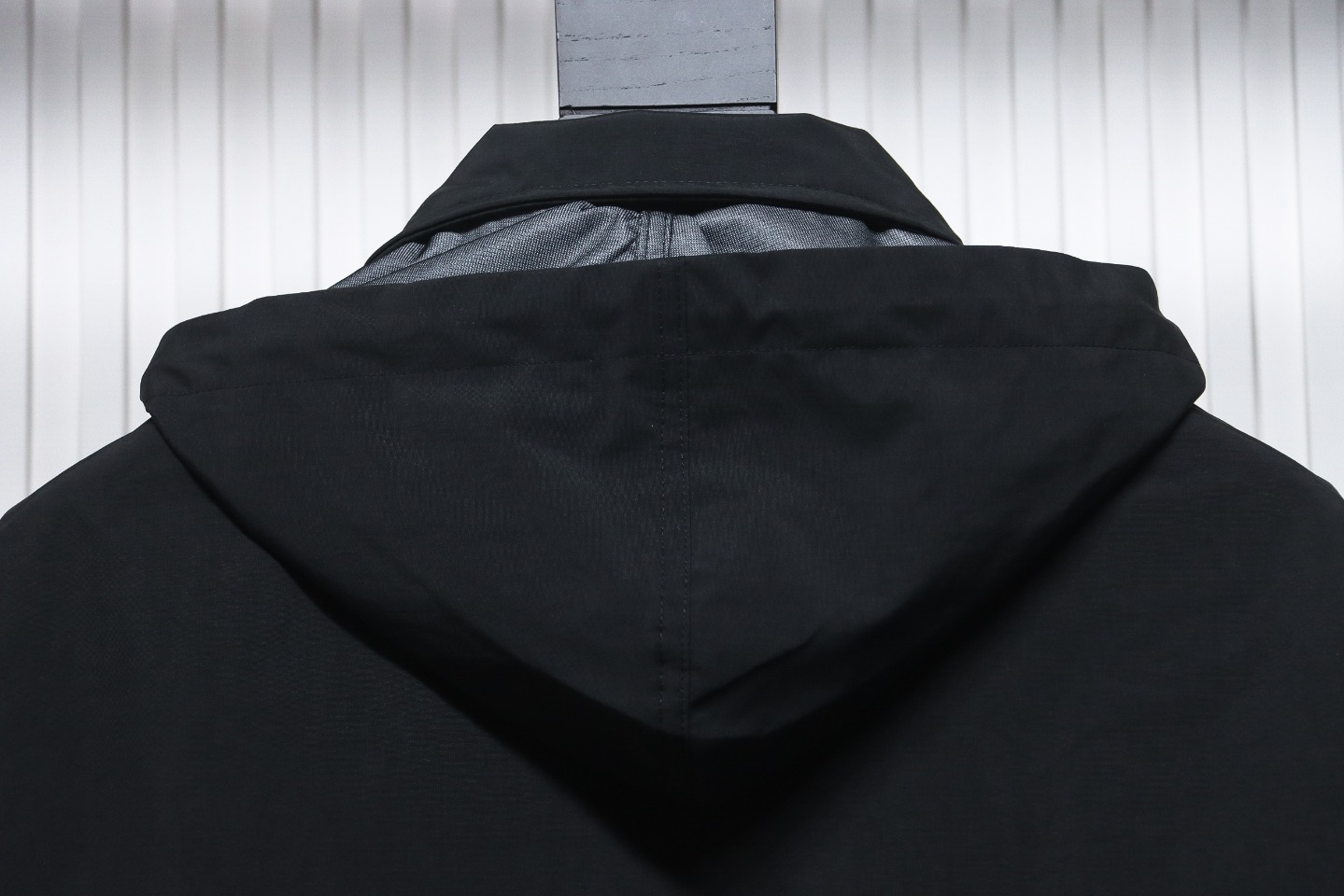 Balenciaga 23 Hooded Stand-Up Collar With Letters On The Back Jacket Black