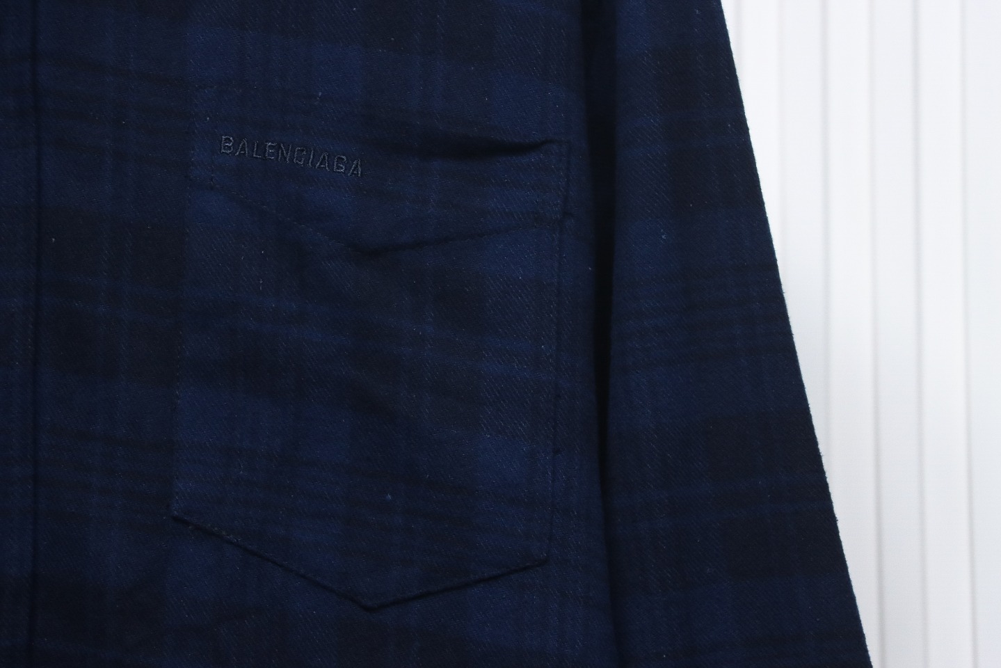Balenciaga 23AW Flannel Plaid Hooded Jacket