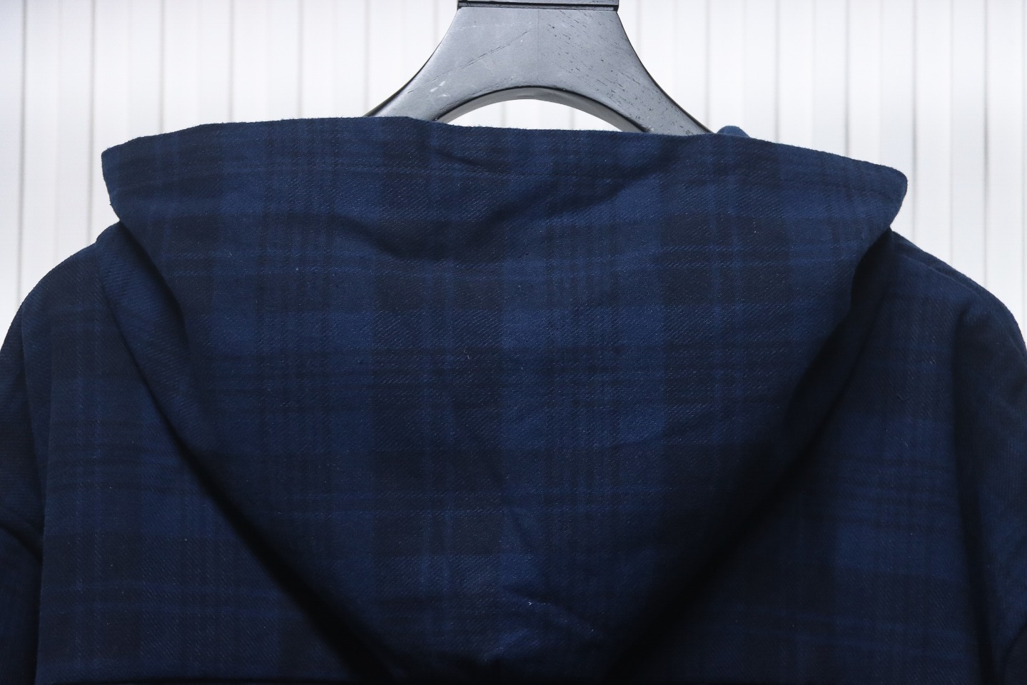 Balenciaga 23AW Flannel Plaid Hooded Jacket