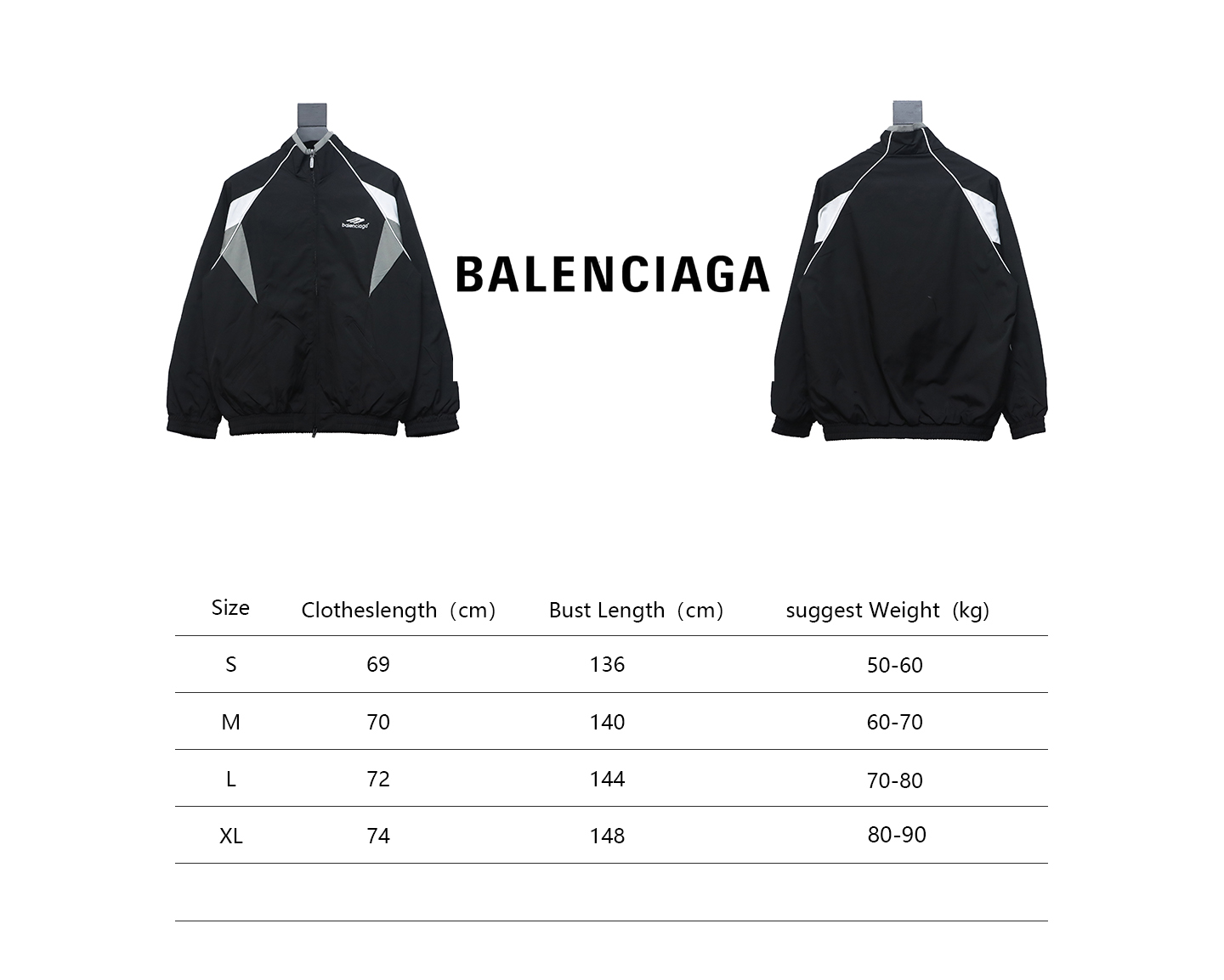 Balenciaga 23FW Catwalk Style Splicing Sports 3B Suit Jacket Black