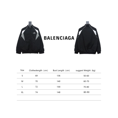 Balenciaga 23FW Catwalk Style Splicing Sports 3B Suit Jacket Black 02