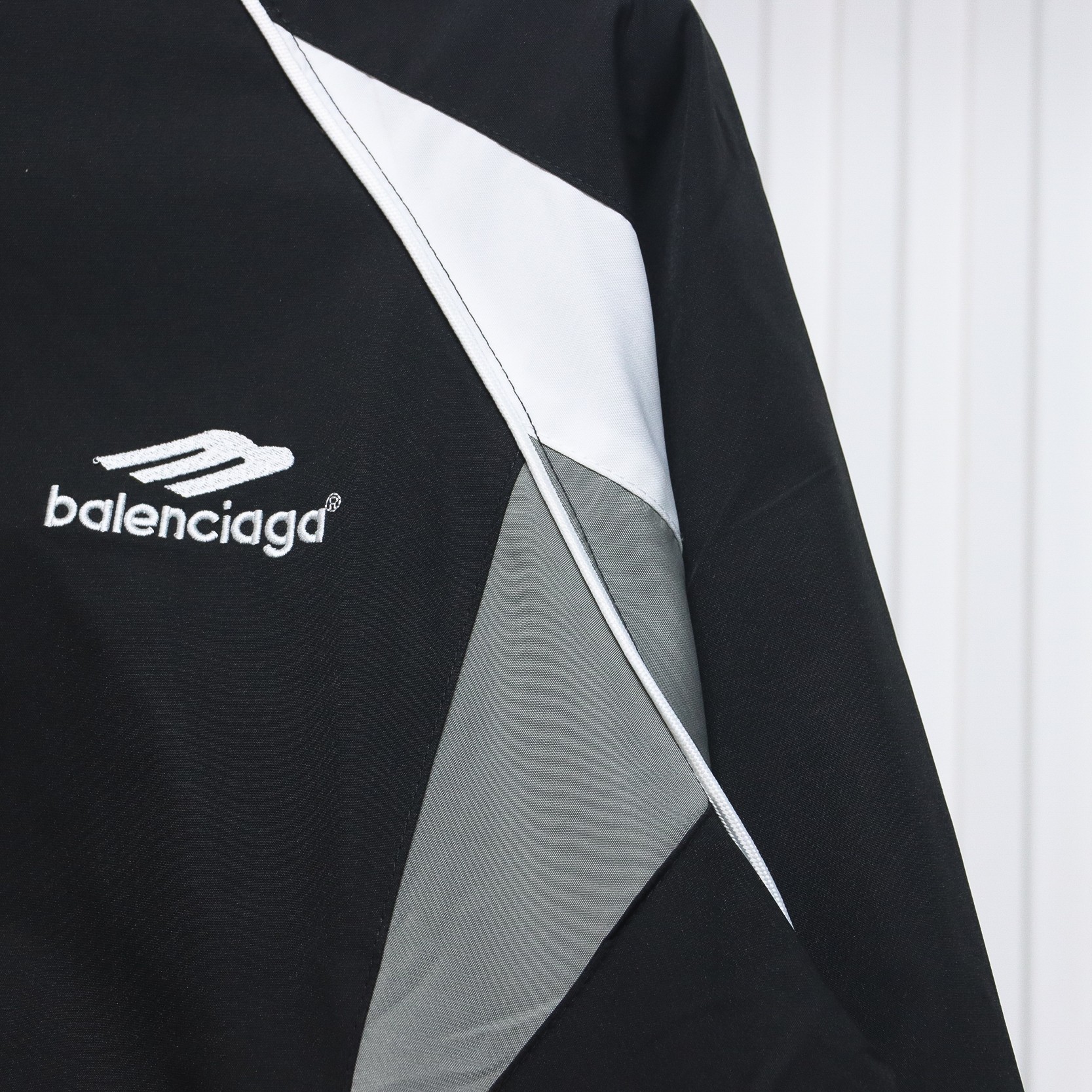 Balenciaga 23FW Catwalk Style Splicing Sports 3B Suit Jacket Black