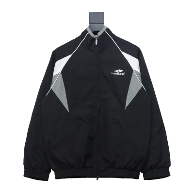 Balenciaga 23FW Catwalk Style Splicing Sports 3B Suit Jacket Black 01