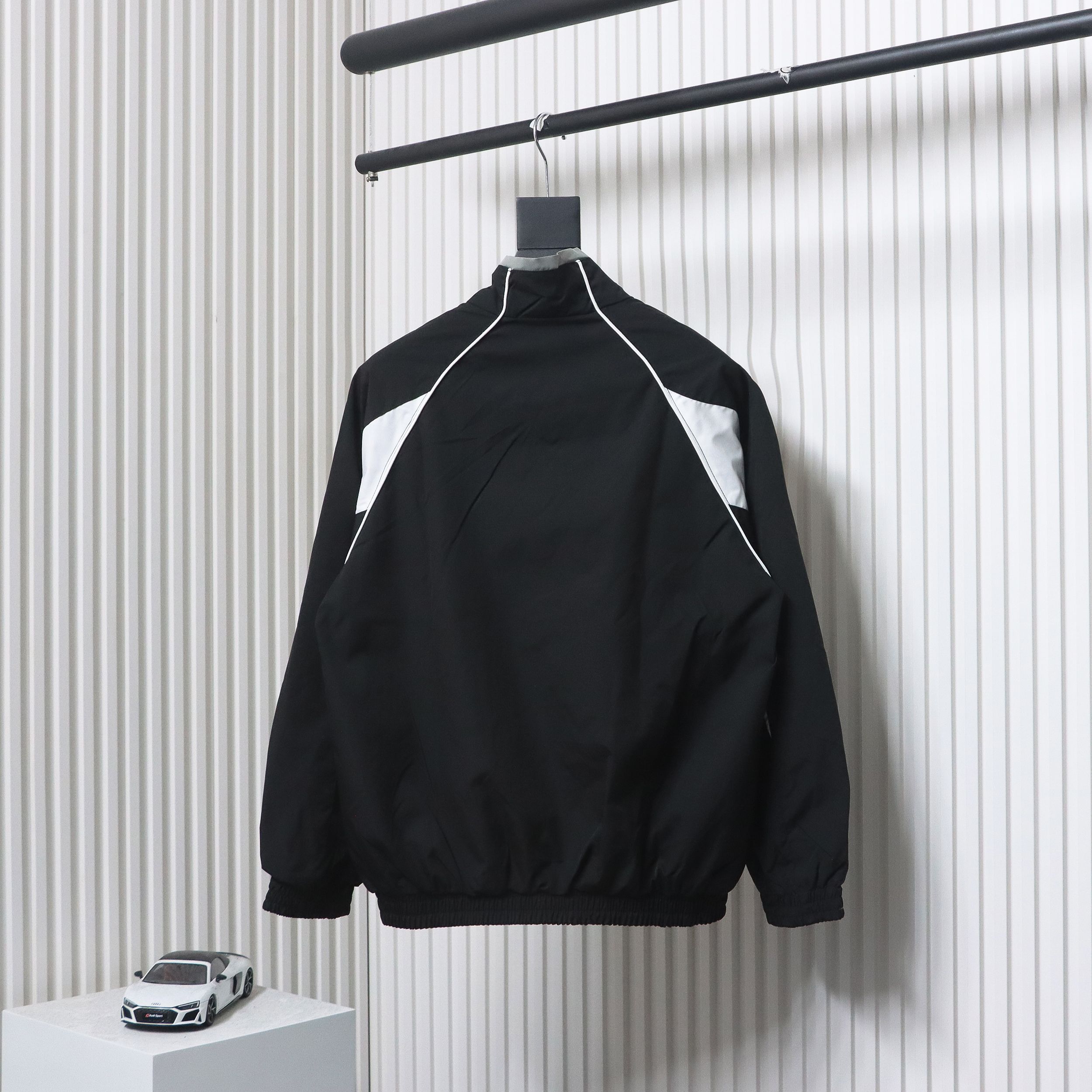 Balenciaga 23FW Catwalk Style Splicing Sports 3B Suit Jacket Black