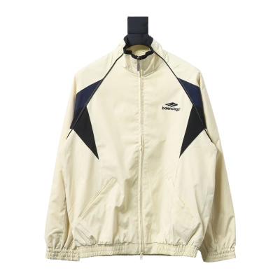 Balenciaga 23FW Catwalk Style Splicing Sports 3B Suit Jacket White 01