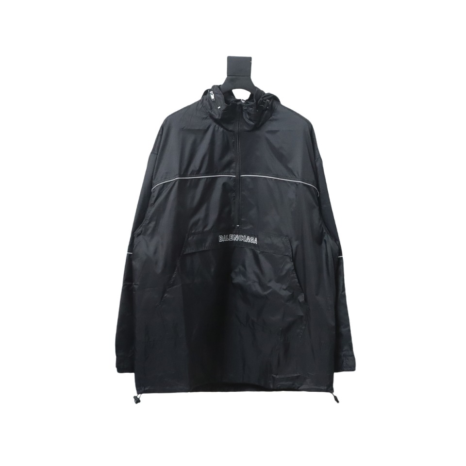 Balenciaga 23FW Half Zip Jacket With Stowable Hood
