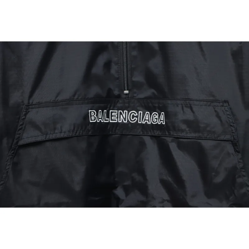 Balenciaga 23FW Half Zip Jacket With Stowable Hood