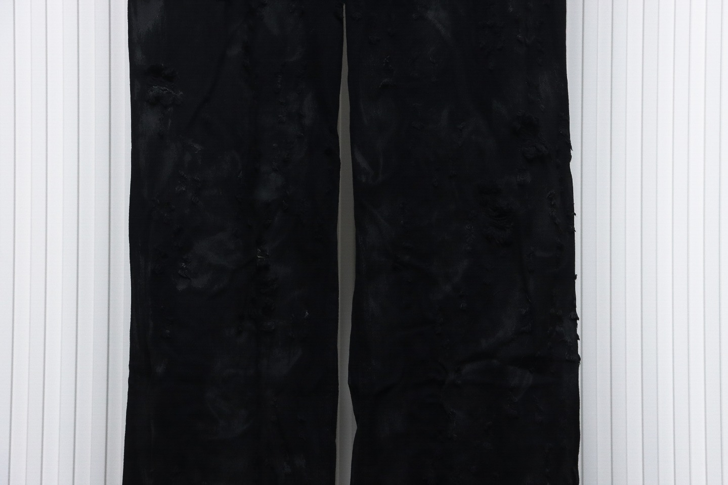 Balenciaga 23ss Show Mud-Dyed Knife-Cut Damaged Jeans