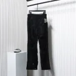 Balenciaga 23ss Show Mud-Dyed Knife-Cut Damaged Jeans
